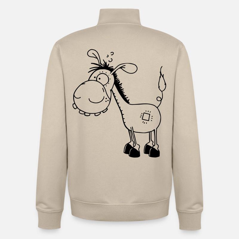 Esel - Langohresel - Eselchen - Unisex Organic Zip Sweatshirt von Stanley/Stella - Cremebeige