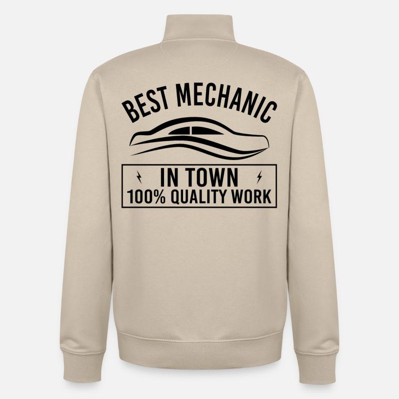 Occupation Engineer in Mechanical Engineering - Unisex Organic Zip Sweatshirt by Stanley/Stella - desert dust
