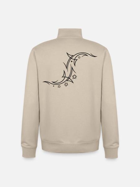 Tribal mit Sternen - Unisex Organic Zip Sweatshirt von Stanley/Stella - Cremebeige