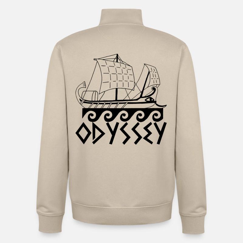 Boot und Odyssee - Unisex Organic Zip Sweatshirt von Stanley/Stella - Cremebeige