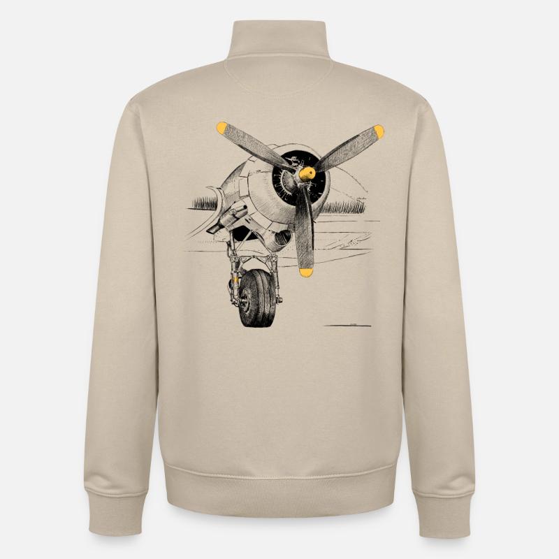 Motor - Sweat zippé unisexe en coton bio Stanley/Stella - beige crème