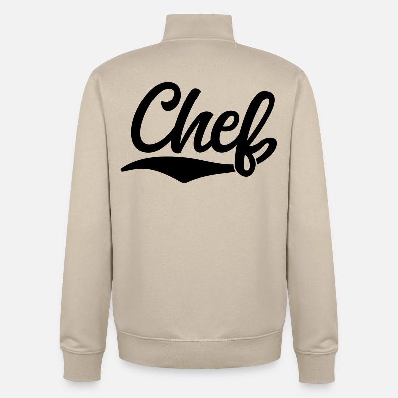 Boss - Sweat zippé unisexe en coton bio Stanley/Stella - beige crème