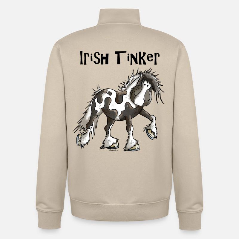 Irish Tinker - Sweat zippé unisexe en coton bio Stanley/Stella - beige crème