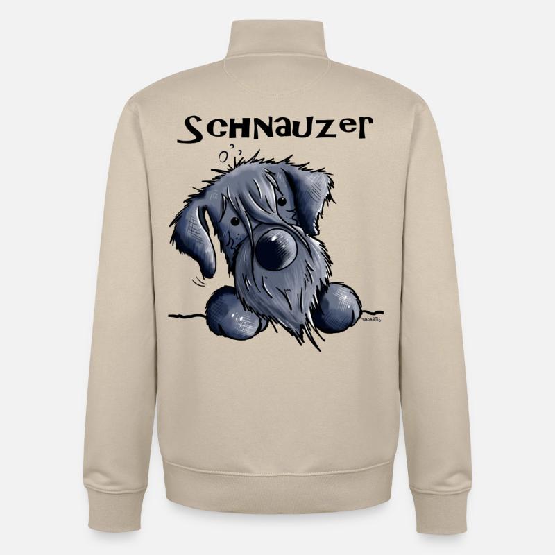 Süßer Schnauzer - Unisex Organic Zip Sweatshirt von Stanley/Stella - Cremebeige