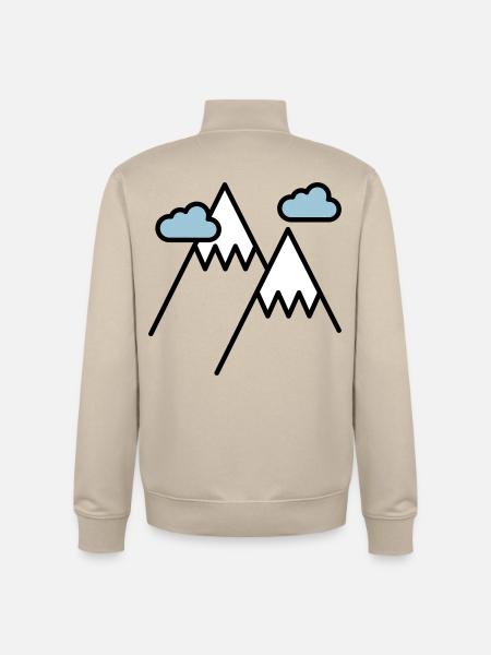 Der Berg ruft - Unisex Organic Zip Sweatshirt von Stanley/Stella - Cremebeige
