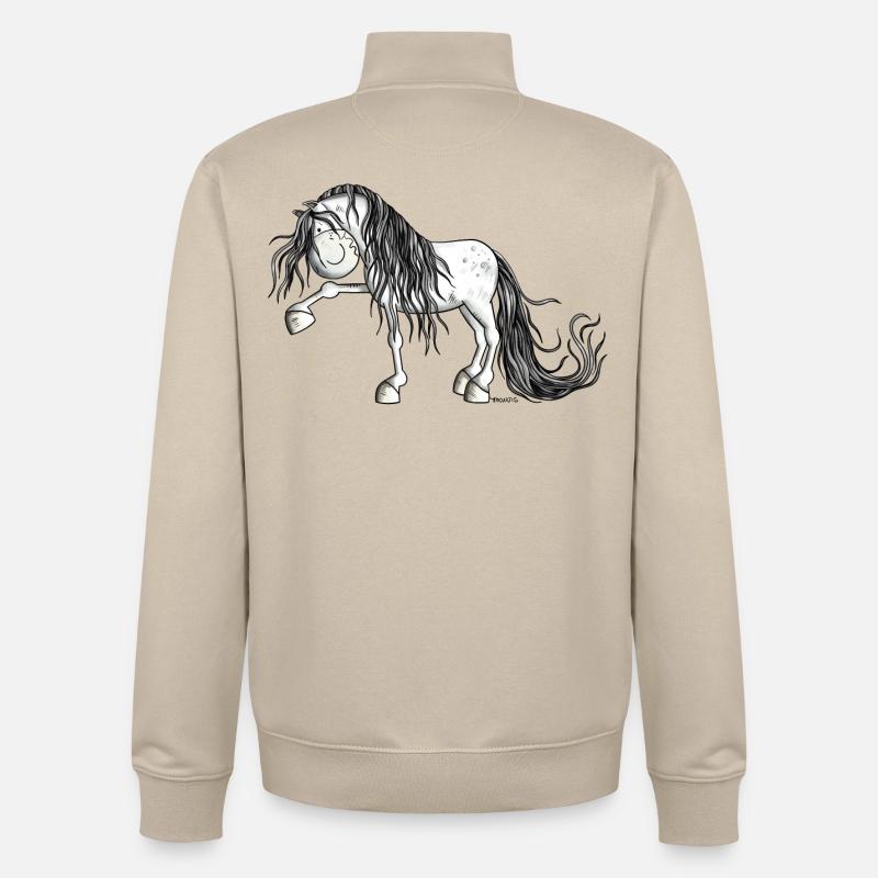 Lustiger Andalusier - Unisex Organic Zip Sweatshirt von Stanley/Stella - Cremebeige