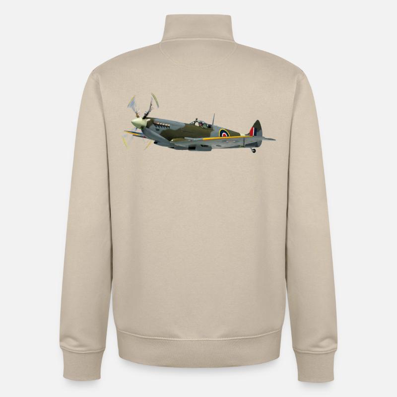 spitfire6 - Sweat zippé unisexe en coton bio Stanley/Stella - beige crème