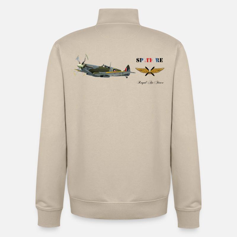 Spitfire - Sweat zippé unisexe en coton bio Stanley/Stella - beige crème