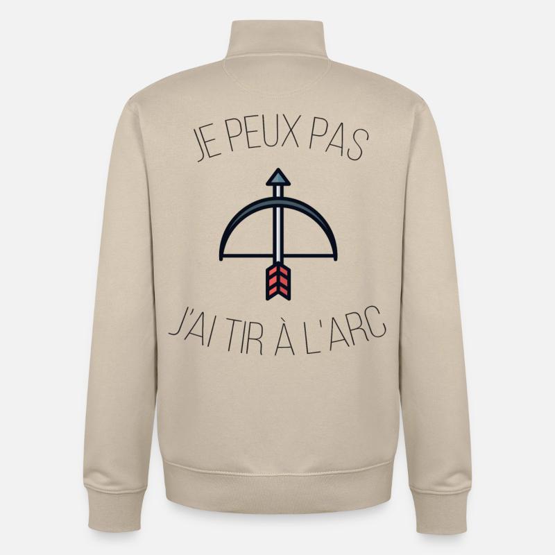 Ich kann nicht Bogenschießen - Unisex Organic Zip Sweatshirt von Stanley/Stella - Cremebeige