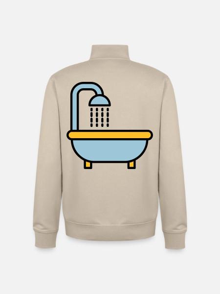 Baignoire - Sweat zippé unisexe en coton bio Stanley/Stella - beige crème