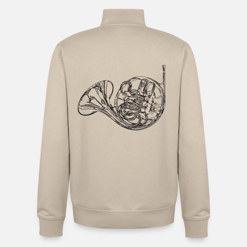 Corne - Sweat zippé unisexe en coton bio Stanley/Stella - beige crème