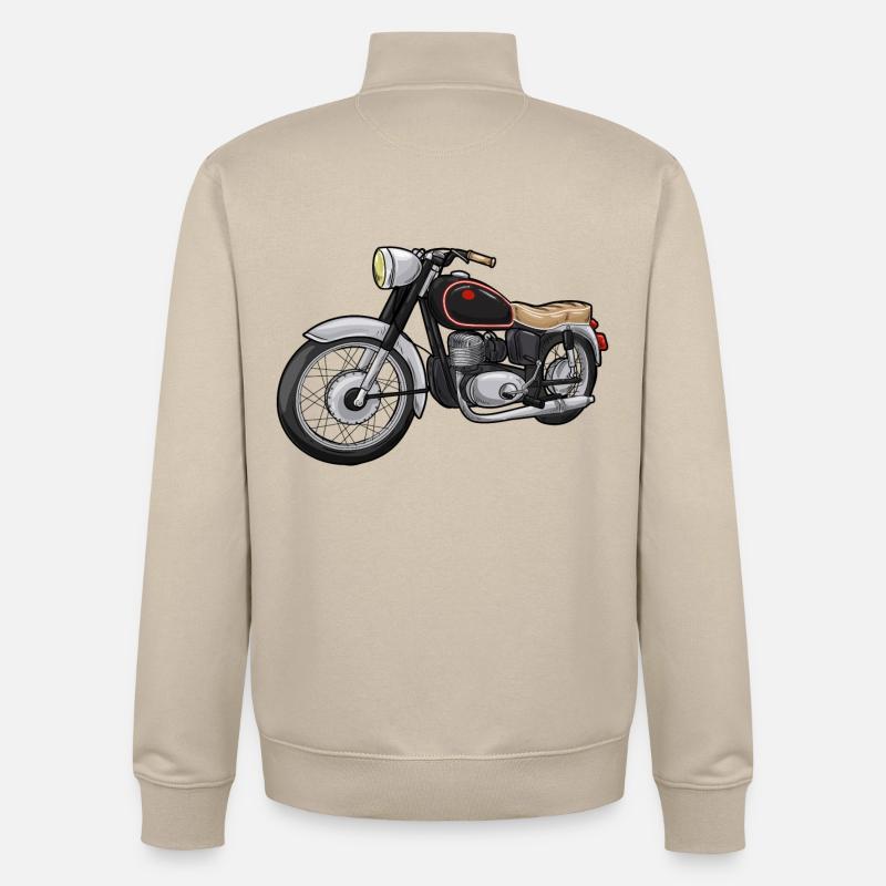 Moto avec un siège - Sweat zippé unisexe en coton bio Stanley/Stella - beige crème