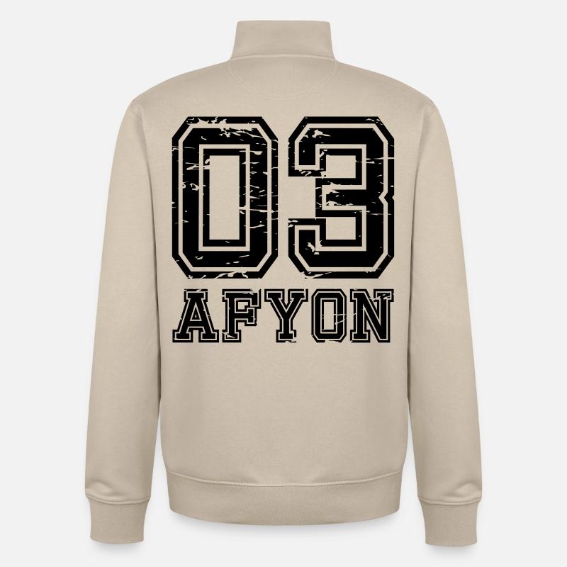 Afyon 03 used look - Unisex Organic Zip Sweatshirt by Stanley/Stella - desert dust