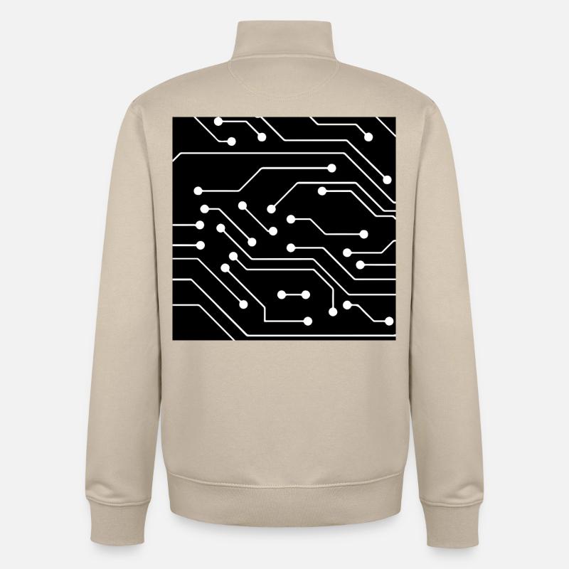 Modèle d'ordinateur - Sweat zippé unisexe en coton bio Stanley/Stella - beige crème