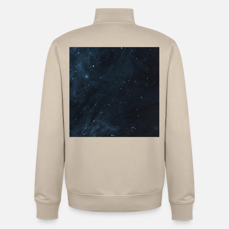 Starry sky pattern - Unisex Organic Zip Sweatshirt by Stanley/Stella - desert dust