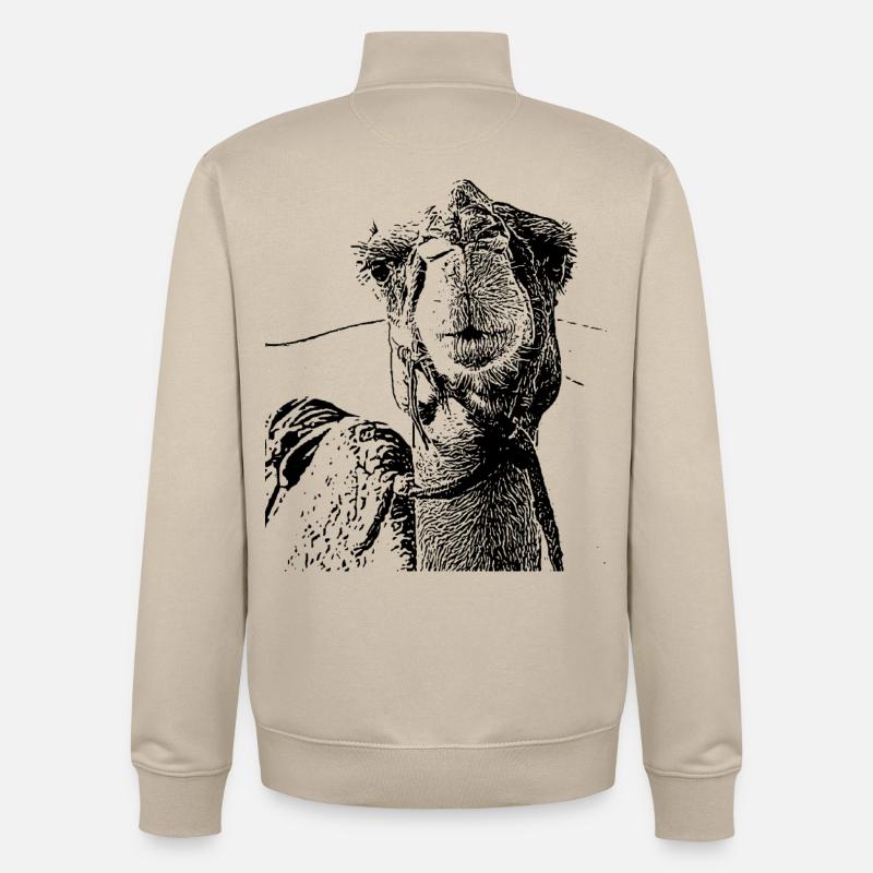 Kamel - Unisex Organic Zip Sweatshirt von Stanley/Stella - Cremebeige