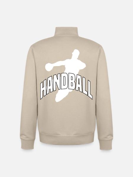 Powerful handball silhouette - Unisex Organic Zip Sweatshirt by Stanley/Stella - desert dust