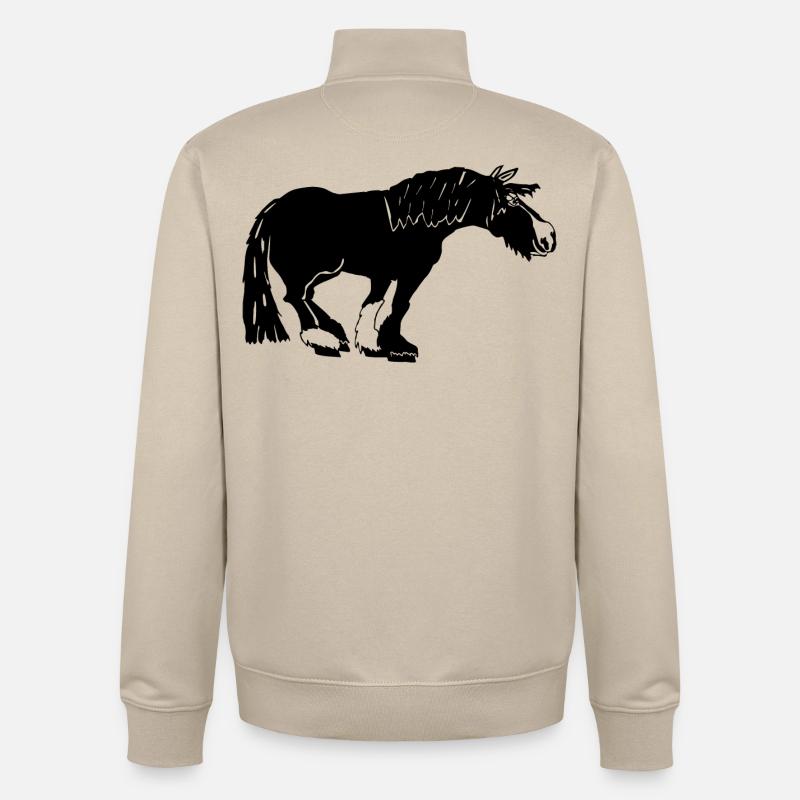 funny Tinker black, Irish Cob - Unisex Organic Zip Sweatshirt by Stanley/Stella - desert dust