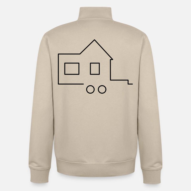 Tiny house - Unisex Organic Zip Sweatshirt by Stanley/Stella - desert dust