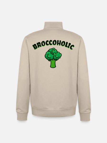 Funny Sayings Vegan Healthy - Unisex Organic Zip Sweatshirt by Stanley/Stella - desert dust