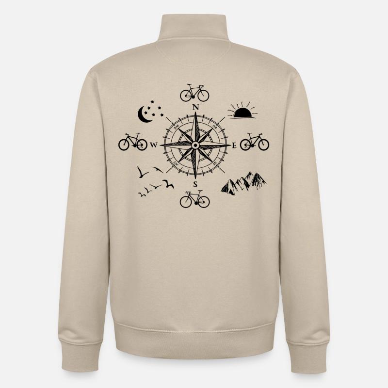 Vélo - Sweat zippé unisexe en coton bio Stanley/Stella - beige crème