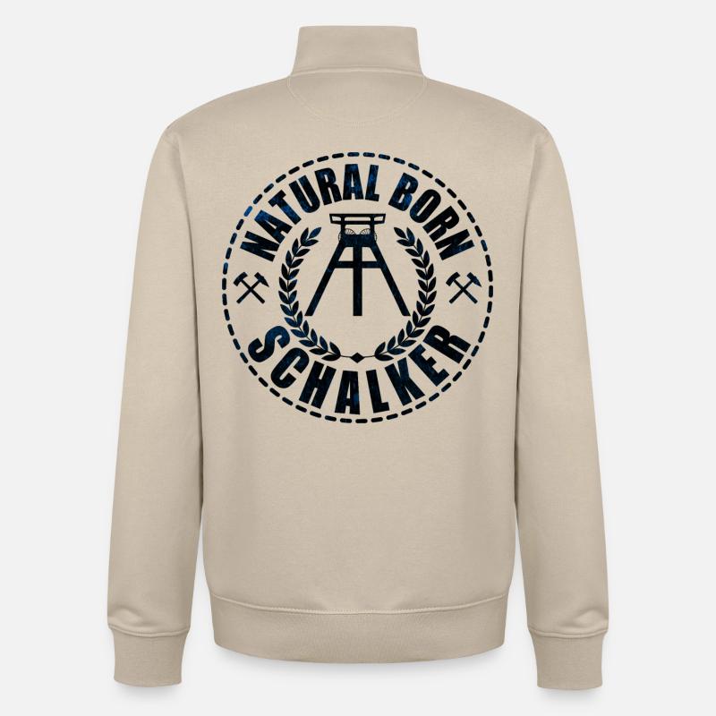 Natural Born Schalker | Schalke Geschenkidee - Unisex Organic Zip Sweatshirt von Stanley/Stella - Cremebeige