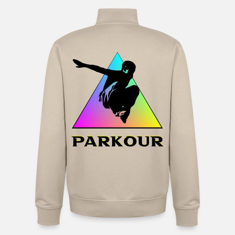Parkour - Sweat zippé unisexe en coton bio Stanley/Stella - beige crème