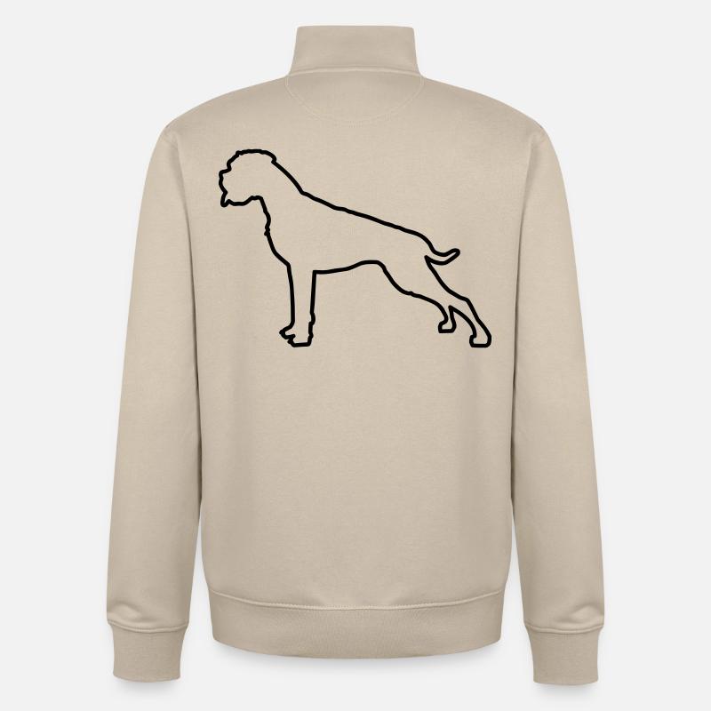 Plan Boxer - Sweat zippé unisexe en coton bio Stanley/Stella - beige crème