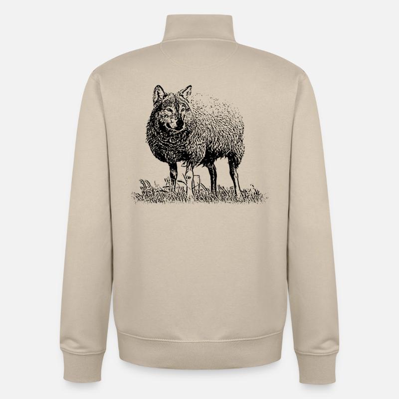 Wolf im Schafspelz - Unisex Organic Zip Sweatshirt von Stanley/Stella - Cremebeige