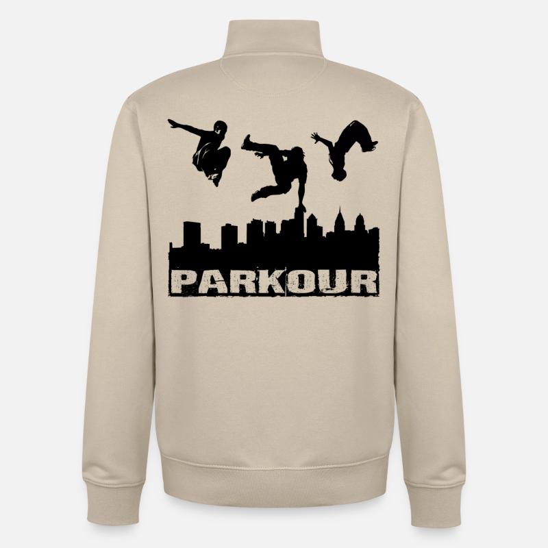 Parkour - Sweat zippé unisexe en coton bio Stanley/Stella - beige crème