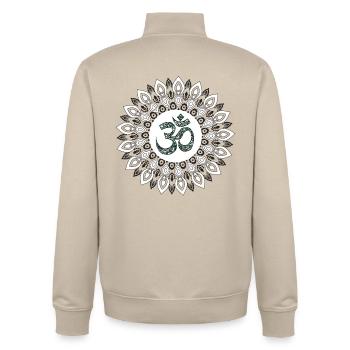 Yoga - Unisex Organic Zip Sweatshirt von Stanley/Stella - Cremebeige - Hinten - AI Model Male 185 dark (185cm)
