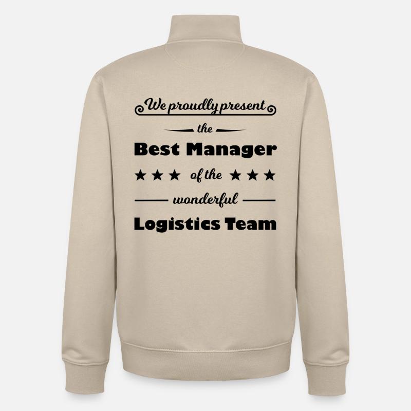 Le meilleur responsable logistique - Sweat zippé unisexe en coton bio Stanley/Stella - beige crème