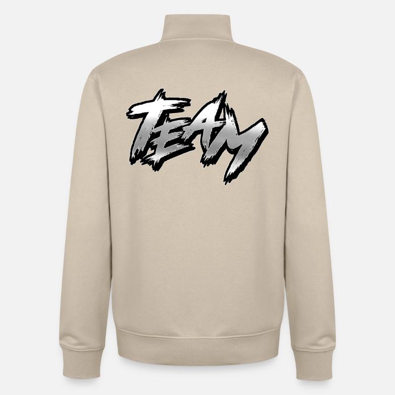 Team - Unisex Organic Zip Sweatshirt von Stanley/Stella - Cremebeige