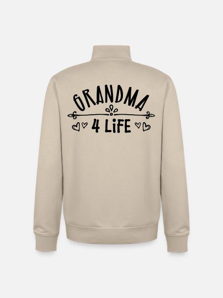 Gratuliere Oma Großmutter Statement Rentnerin - Unisex Organic Zip Sweatshirt von Stanley/Stella - Cremebeige