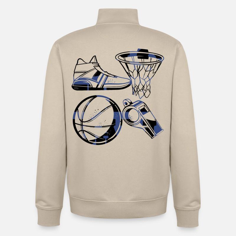 Basketteur - Sweat zippé unisexe en coton bio Stanley/Stella - beige crème