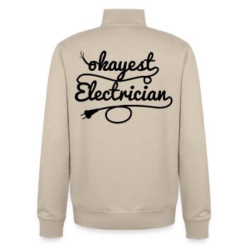 Électricien moyen - Sweat zippé unisexe en coton bio Stanley/Stella - beige crème - Dos - AI Model Male 185 dark (185cm)