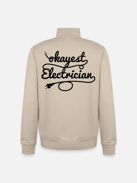 Average electrician - Unisex Organic Zip Sweatshirt by Stanley/Stella - desert dust