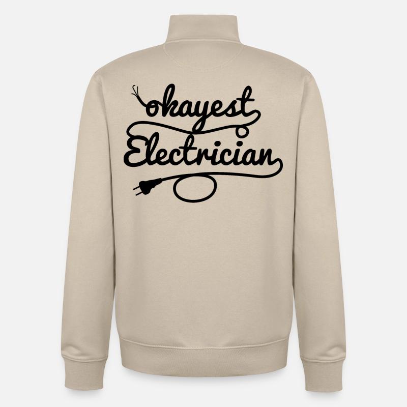 Average electrician - Unisex Organic Zip Sweatshirt by Stanley/Stella - desert dust