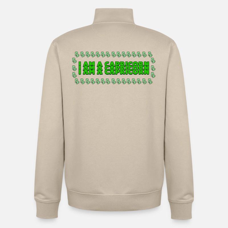 Steinbock Statement Sternzeichen Horoskop Esoterik - Unisex Organic Zip Sweatshirt von Stanley/Stella - Cremebeige