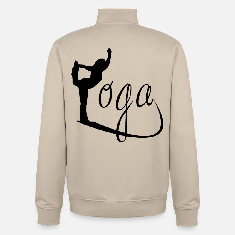 yoga - Sweat zippé unisexe en coton bio Stanley/Stella - beige crème