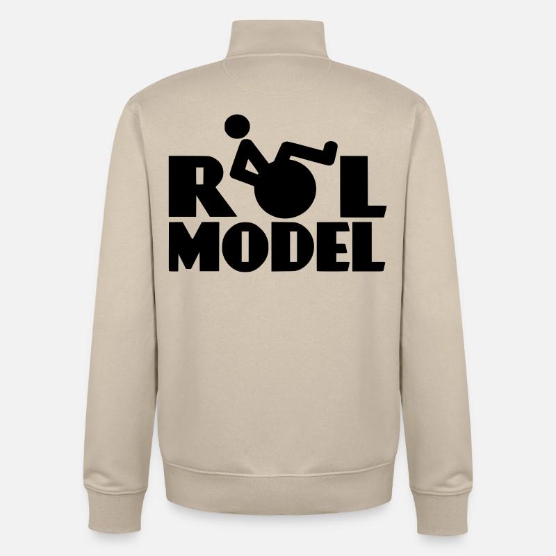 Modèle # - Sweat zippé unisexe en coton bio Stanley/Stella - beige crème