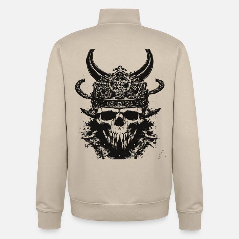 Wikinger Schädel Valhalla Viking - Unisex Organic Zip Sweatshirt von Stanley/Stella - Cremebeige