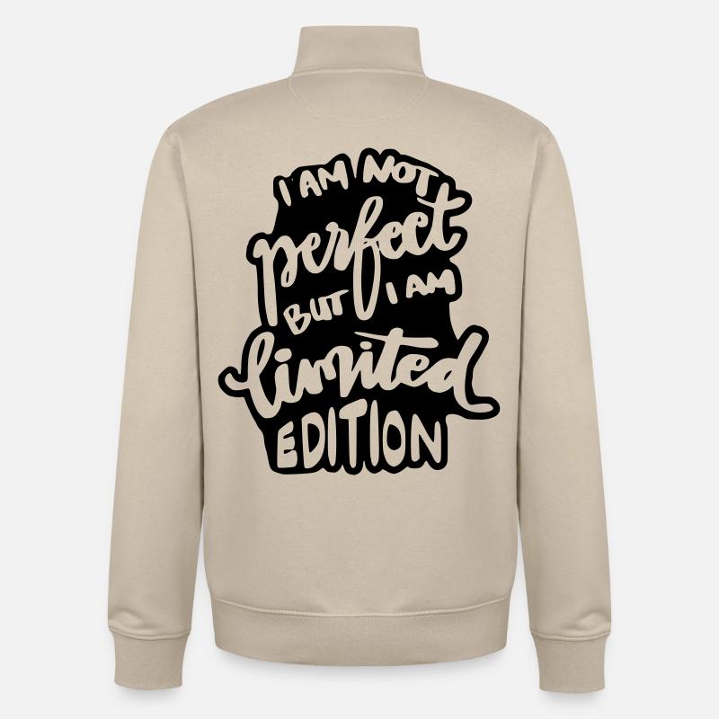 Pas parfait mais un spécimen rare * - Sweat zippé unisexe en coton bio Stanley/Stella - beige crème