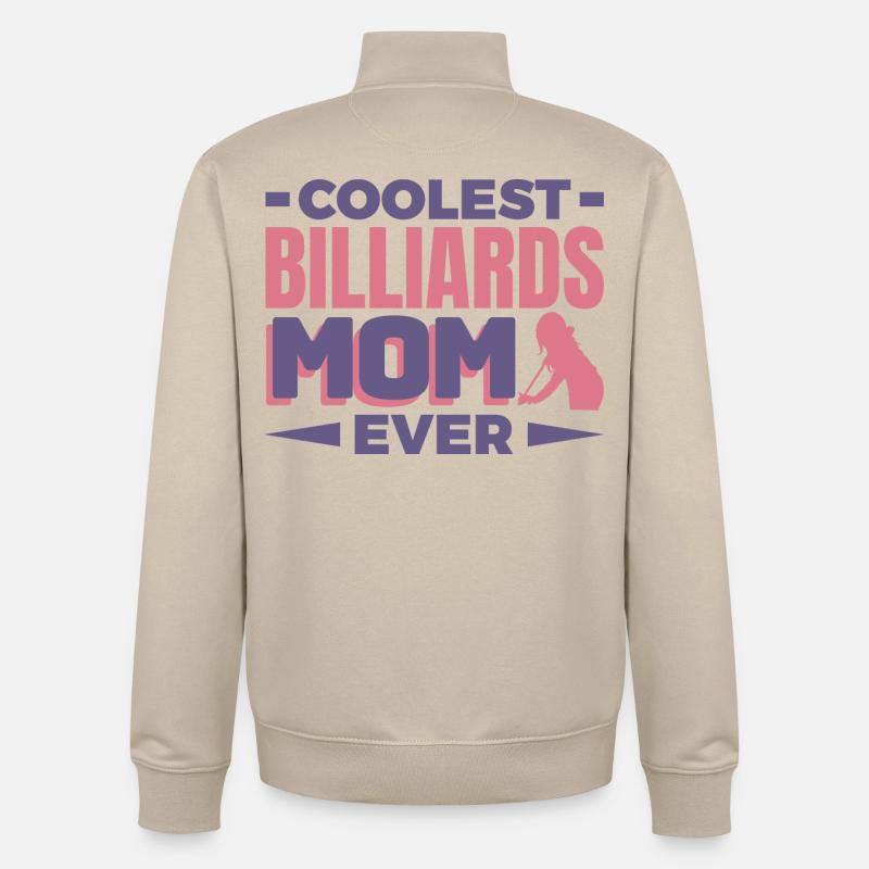 Mère de billard - Sweat zippé unisexe en coton bio Stanley/Stella - beige crème
