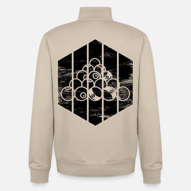 Cooles Billard - Unisex Organic Zip Sweatshirt von Stanley/Stella - Cremebeige