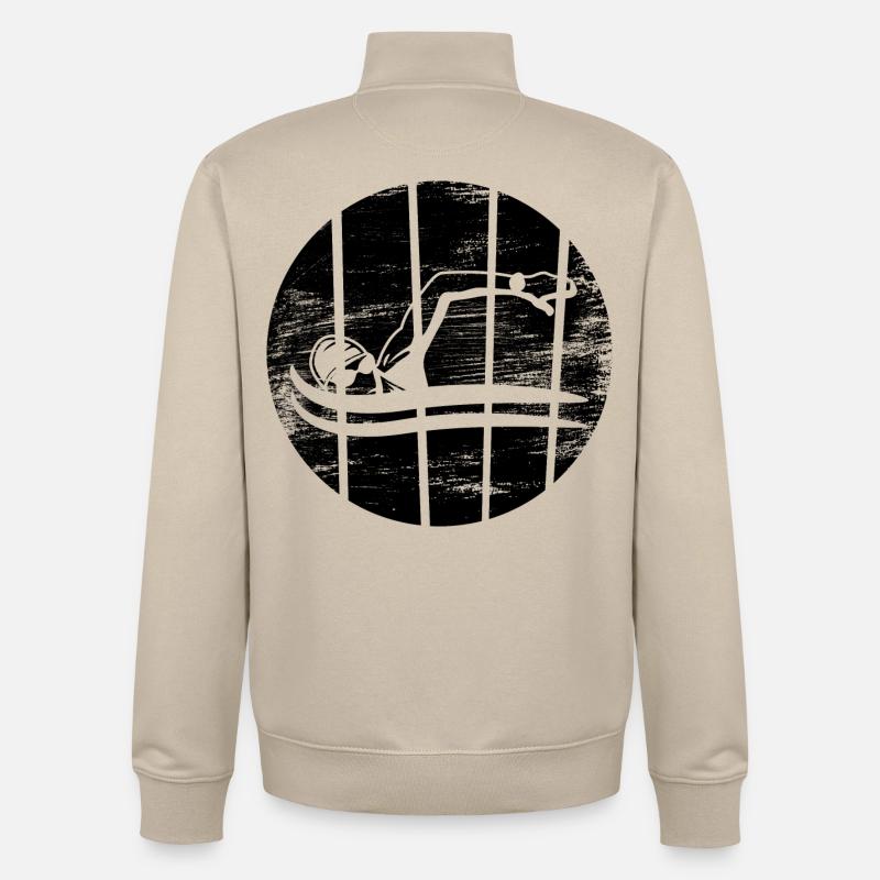 Croquis de flottaison - Sweat zippé unisexe en coton bio Stanley/Stella - beige crème