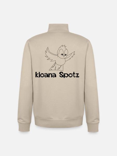kloana Spotz-kleiner Spatz,Austrian dialect - Unisex Organic Zip Sweatshirt by Stanley/Stella - desert dust