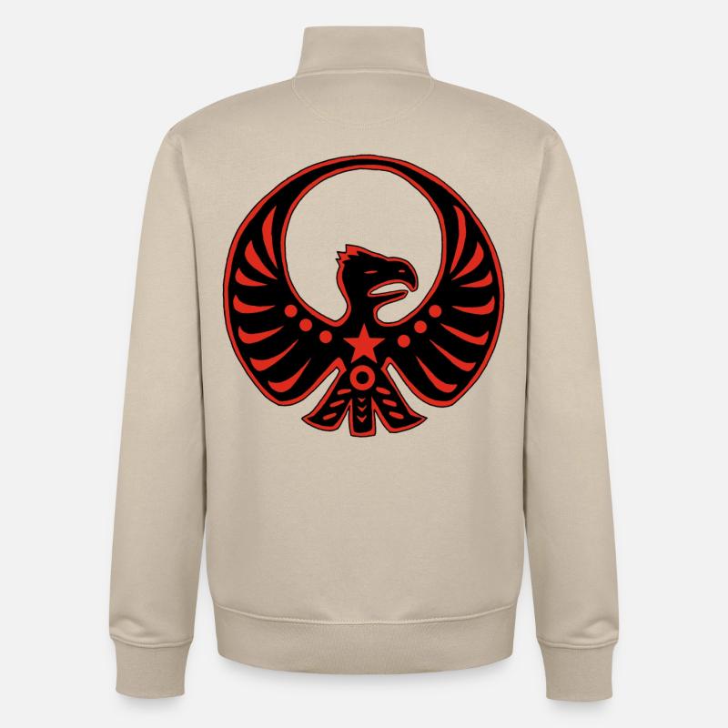 Protective totem eagle - Unisex Organic Zip Sweatshirt by Stanley/Stella - desert dust