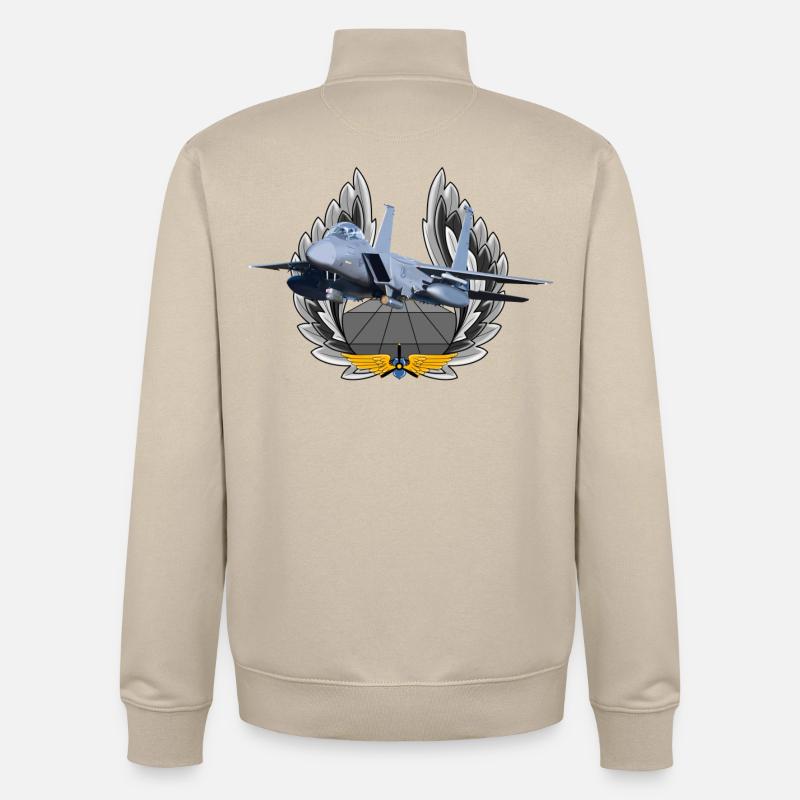 F-15 Eagle - Unisex Organic Zip Sweatshirt by Stanley/Stella - desert dust