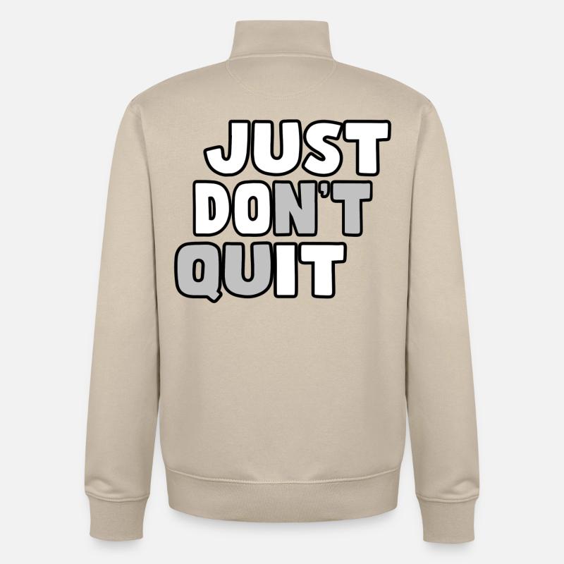 N’abandonnez pas. N’abandonnez pas # - Sweat zippé unisexe en coton bio Stanley/Stella - beige crème